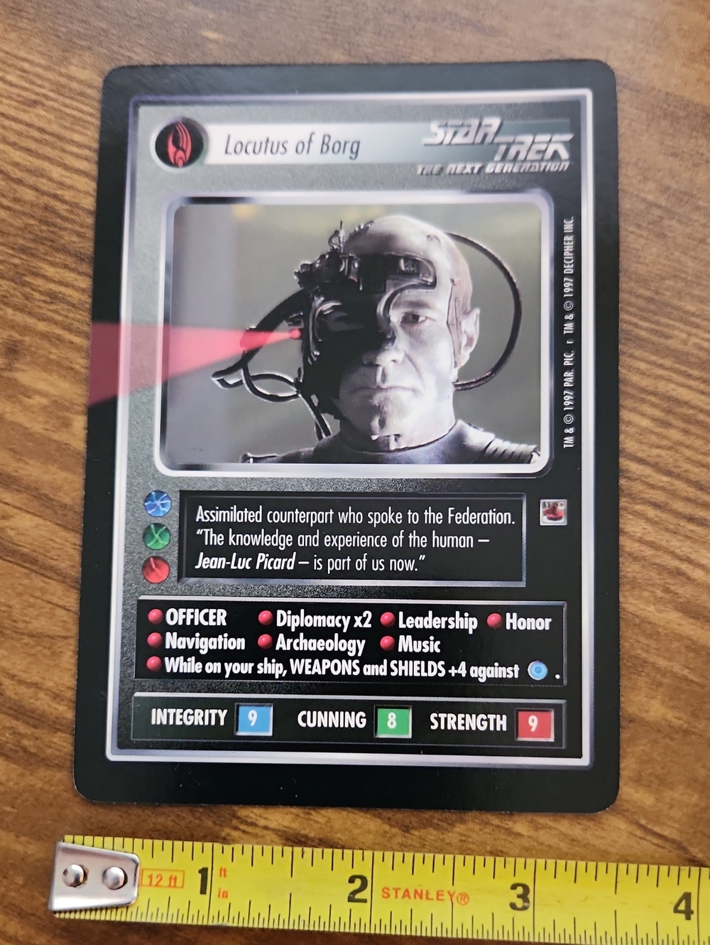 Star Trek TNG "Locutus of Borg" Trading Card Jumbo - Black Border